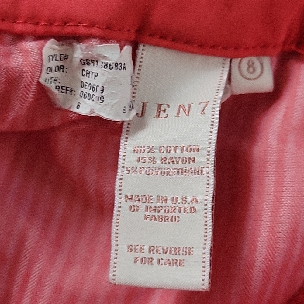 JEN7 Cropped Skinny Red Pants - Picture 9 of 9
